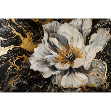 Black and White Flower Canvas